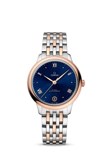 Omega De Ville Master Chronometer 34 Stainless Steel - Sedna Gold / Blue / Bracelet